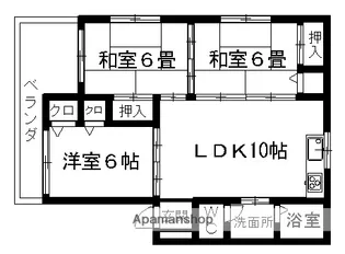 サンハイム広崎【B101号室】の間取り