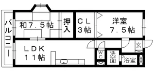 ハウスローリエ【206号室】の間取り