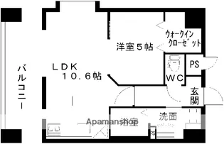 レジディア熊本辛島【7階】の間取り
