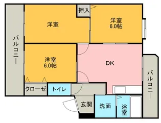ハーモニー島村【205号室】の間取り