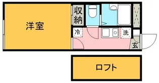 レオパレス一里木【206号室】の間取り