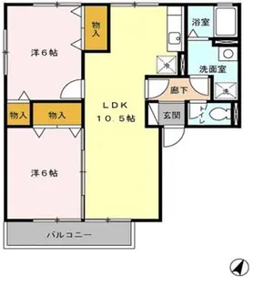 リヴェール石原【2階】の間取り