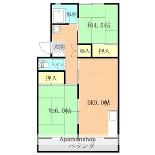 春日団地3号棟【3階】の間取り