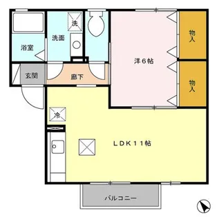 グランデージュ【1階】の間取り