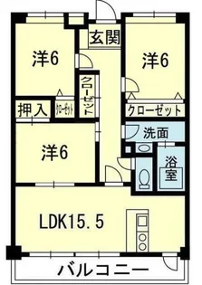 フラワーマンション城西【9階】の間取り
