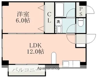 アラベスク新町【5階】の間取り