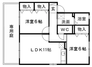 メゾンハイツ【1階】の間取り
