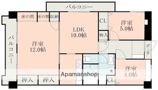 コープ野村九品寺【2階】の間取り