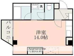 シャワーサイドテラス【6階】の間取り