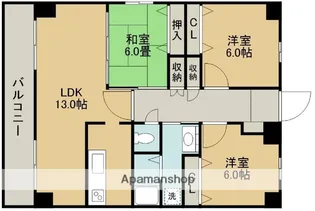 熊本県菊池郡菊陽町大字津久礼【マンション】の間取り