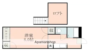 熊本県熊本市中央区九品寺6丁目【アパート】の間取り