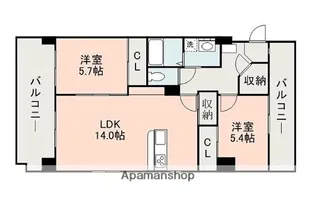 L−フィネス【2階】の間取り