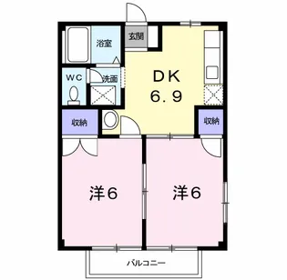 ヴェルドミール野田Ⅱ【2階】の間取り