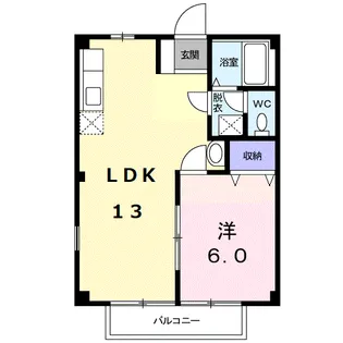 ハウスルミエール【1階】の間取り