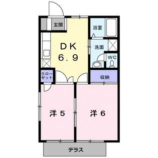 エクセルハイム【1階】の間取り