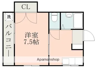 熊本県熊本市中央区白山3丁目【マンション】の間取り