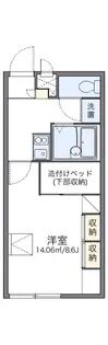 レオパレス大楠【206号室】の間取り