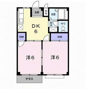 O.KハイツⅡ【1階】の間取り