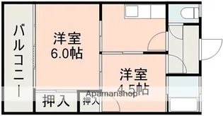 松尾ガーデンハイツ【2階】の間取り