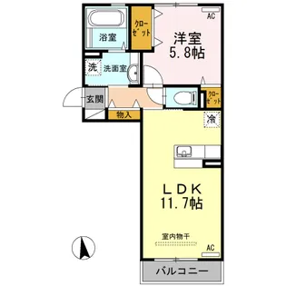 リバプールコート【2階】の間取り