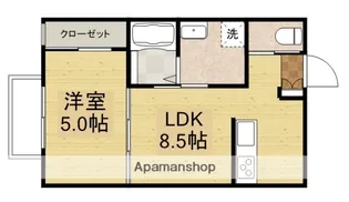 熊本県熊本市東区御領3丁目【アパート】の間取り