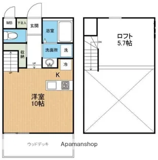 グランツ琴平【1階】の間取り