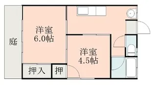 コーポ渕上【1階】の間取り