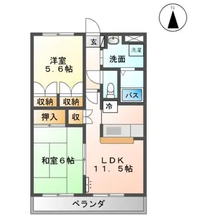 ベルビューハイム【2階】の間取り