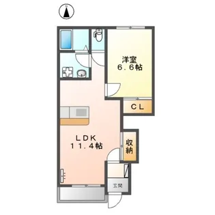 コンフォルト・パレスB棟【1階】の間取り