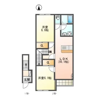 コンフォルト・パレスB棟【2階】の間取り