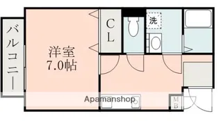 MOON HARP九品寺【2階】の間取り
