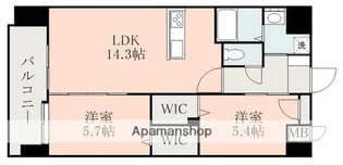 フルール米屋町【14階】の間取り
