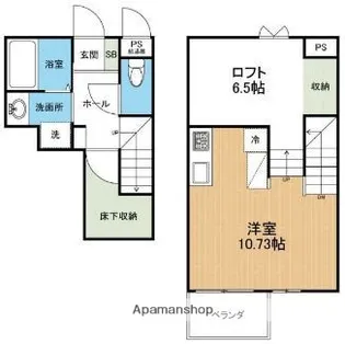 グランツ壺川【1階】の間取り