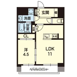 ライズ熊本駅NORTH【3階】の間取り