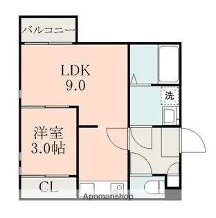 熊本県熊本市東区東野3丁目【アパート】の間取り