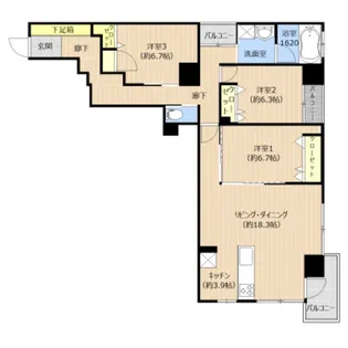 T.PROUD水前寺公園【10階】の間取り