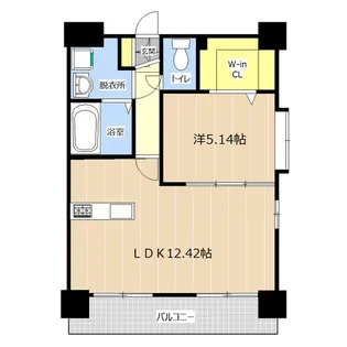 トランプ熊本南【6階】の間取り