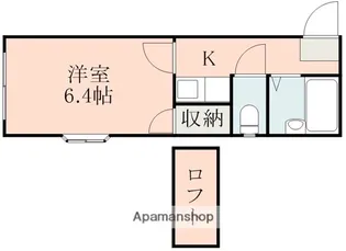 レオパレス西子飼【2階】の間取り