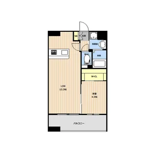 LIBTH新町WEST【2階】の間取り