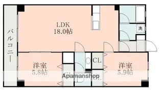 マイリブ健軍【304号室】の間取り