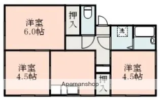 羽山ハイツ B棟【1階】の間取り