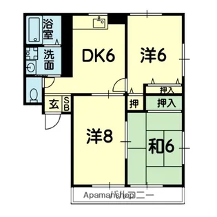 グレース有安【2階】の間取り