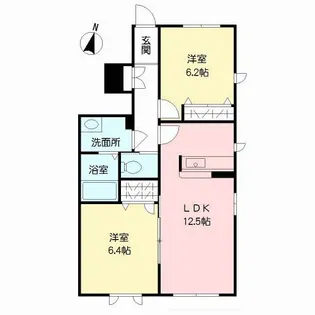 ピエソンプラン Ⅱ棟【1階】の間取り