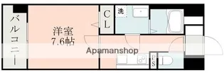 S−RESIDENCE熊本駅前【5階】の間取り