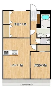 熊本県熊本市北区鶴羽田4丁目【マンション】の間取り