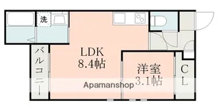 熊本県熊本市中央区坪井5丁目【アパート】の間取り
