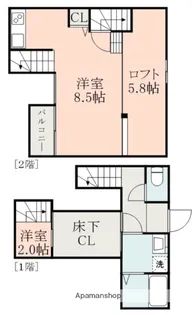 ADC熊本駅南N5216【2階】の間取り