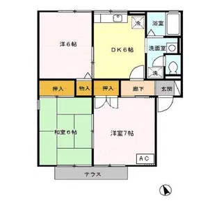 セジュールコート【1階】の間取り