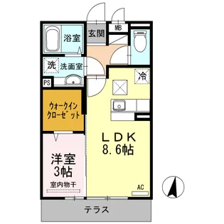 シェラール【1階】の間取り