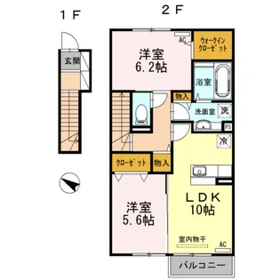 セントラルタウン B棟【1階】の間取り